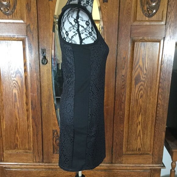 RACHEL by Rachel Roy Dress Black Metallic Lace Sleeveless - Picture 3 of 8